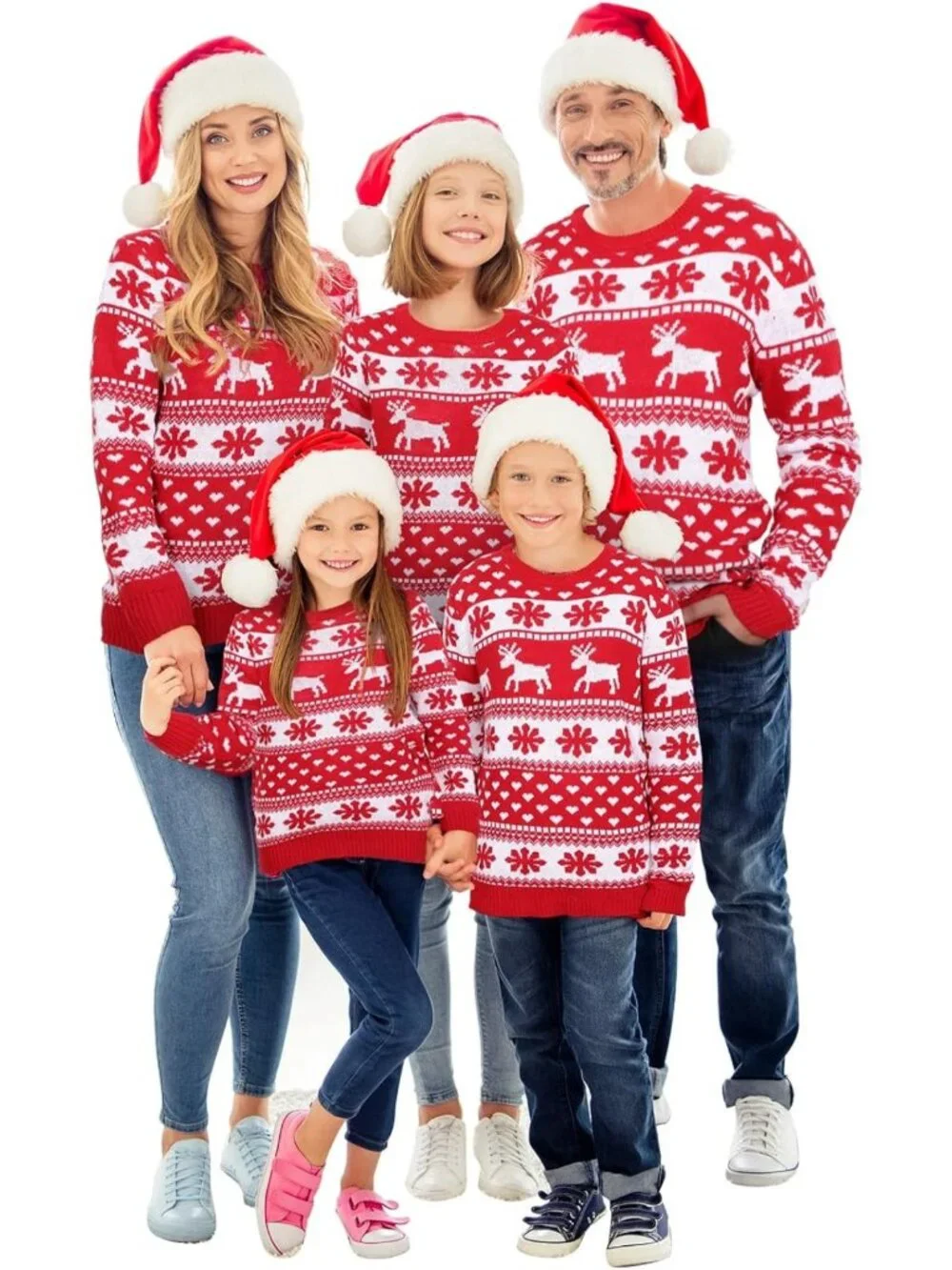 Festive Christmas Ugly Sweater | Family Matching Knit Outfit, Holiday Jumper